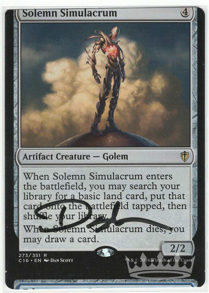 Solemn Simulacrum (Miscut, Signed by Artist Dan Scott) – MTGKingpin